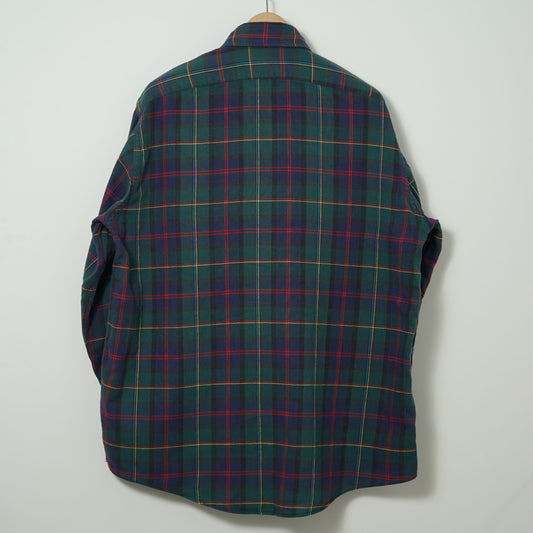 L.L.Bean Cotton Flannel BD Shirt / Late '80s-Early '90s (Made in USA)
