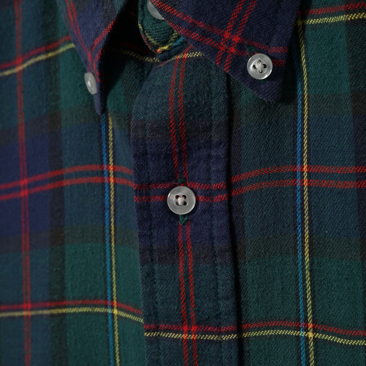 L.L.Bean Cotton Flannel BD Shirt / Late '80s-Early '90s (Made in USA)