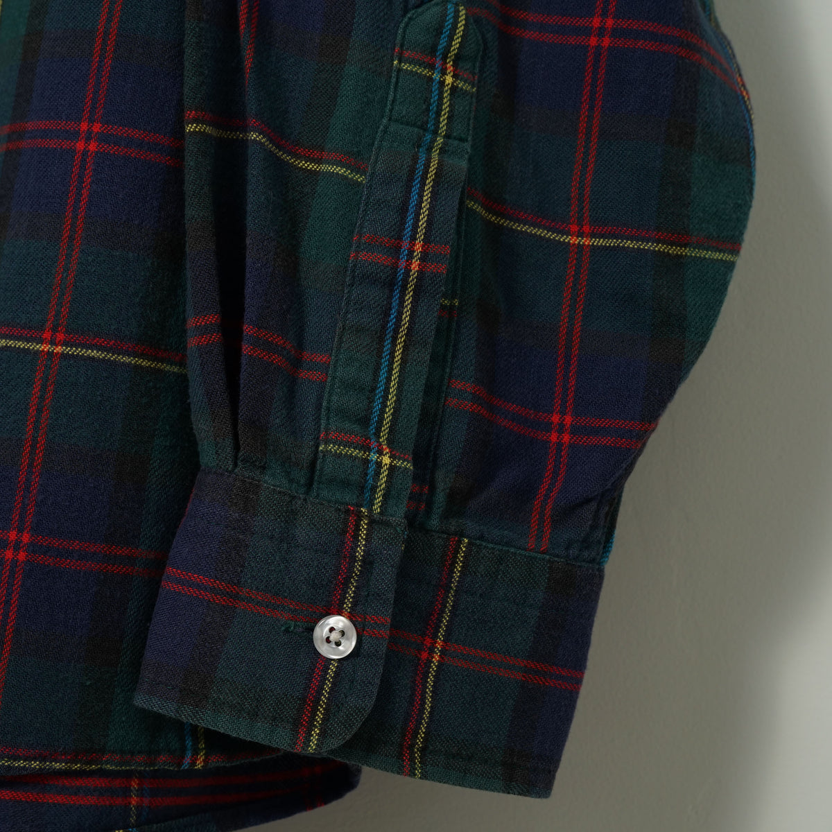 L.L.Bean Cotton Flannel BD Shirt / Late '80s-Early '90s (Made in USA)