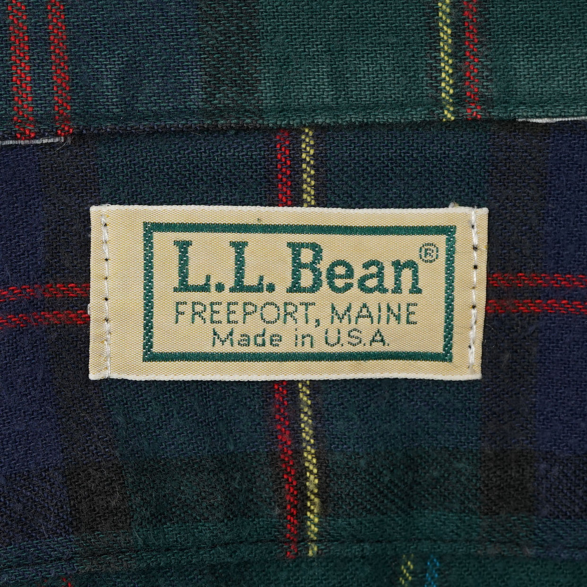L.L.Bean Cotton Flannel BD Shirt / Late '80s-Early '90s (Made in USA)