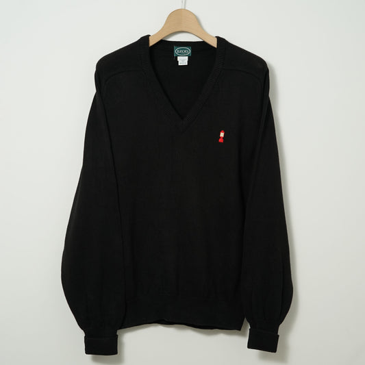 Izod Egyptian Cotton V-Neck Sweater / Late '90s-Early '00s (Made in USA)
